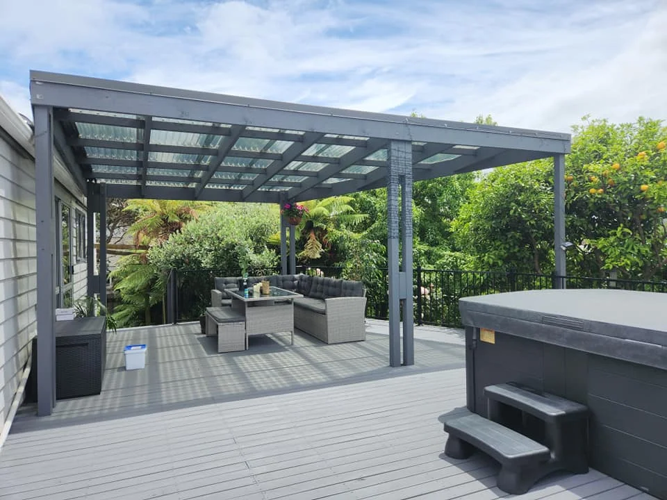 After deck pergola build